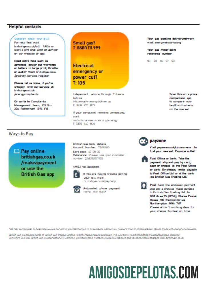 Projeto de lei de serviços públicos de energia de gás britânico SCR Página 3 amostra